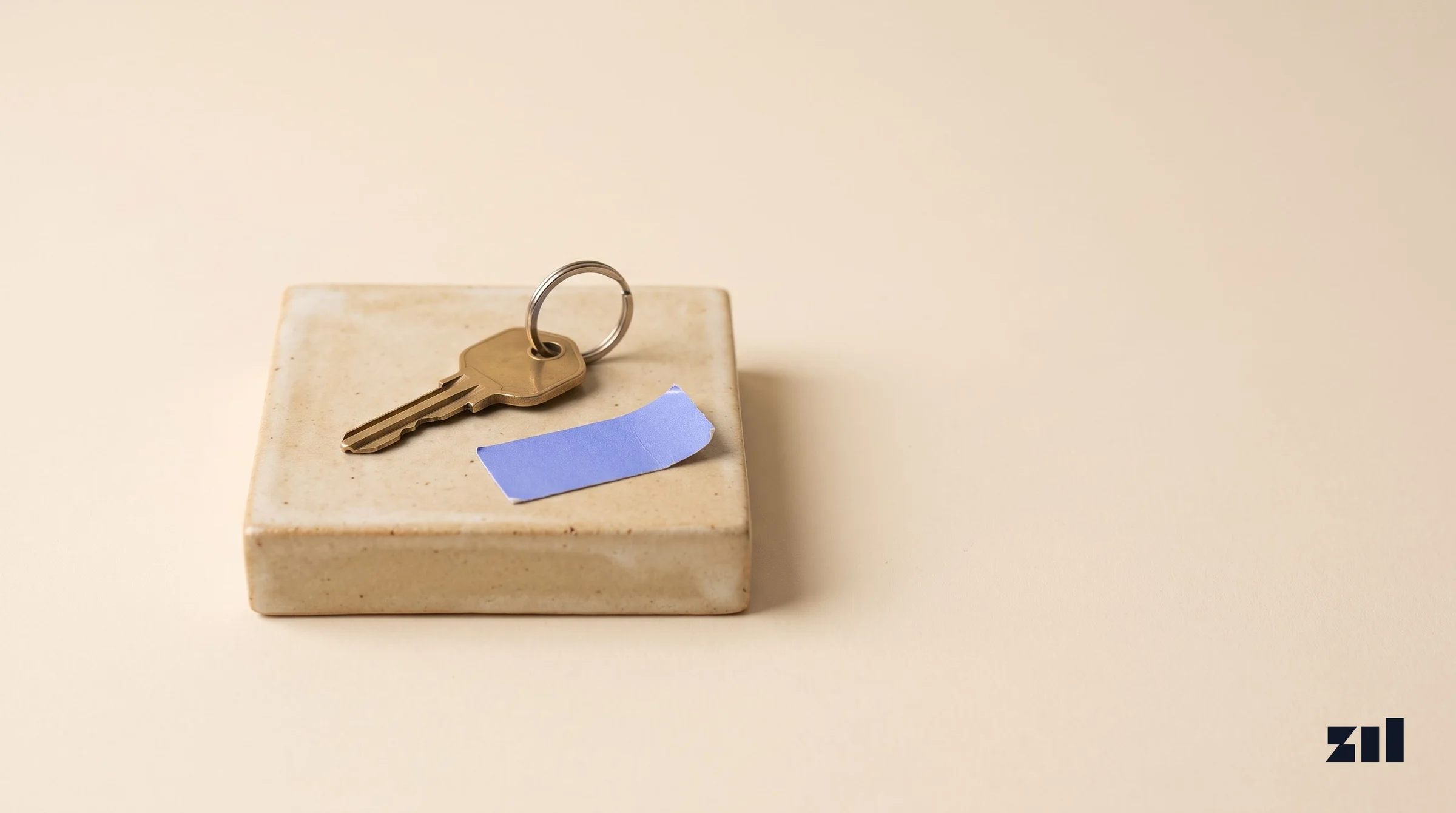 Llave de auto sobre base de piedra, para diseño web de concesionarias.