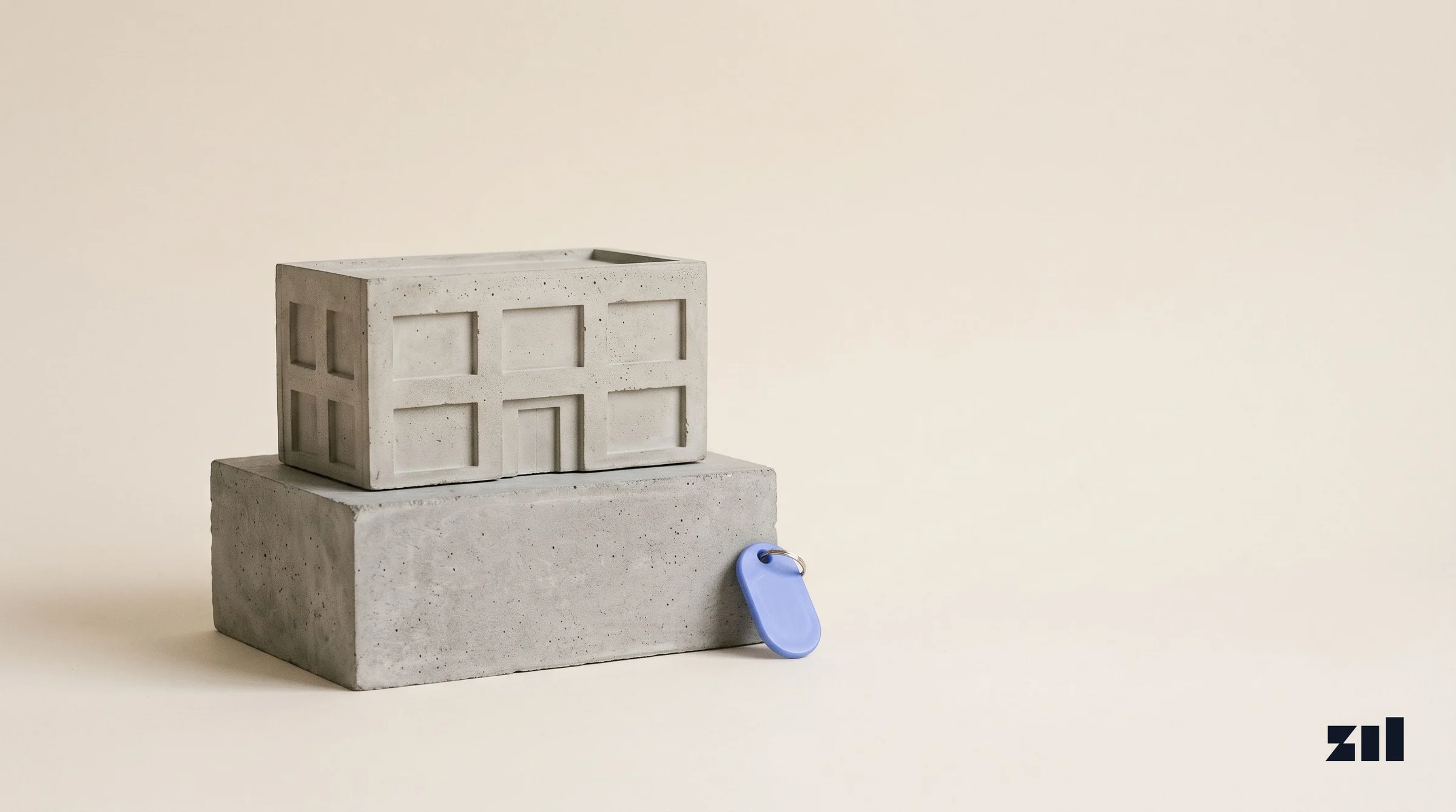 Maqueta de hormigón para una estrategia de marketing en desarrolladoras inmobiliarias.
